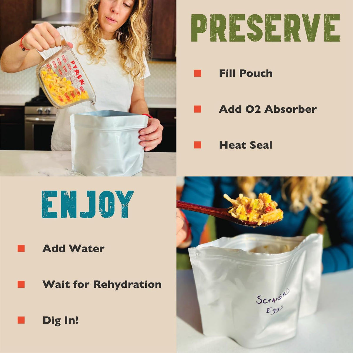 1 Quart Mylar Bags, 16 Mil Total Thickness, Stand-Up Resealable Mylar Bags for Food Storage, Freeze Dryer [60-Pack | 7" x 10" x 4"]