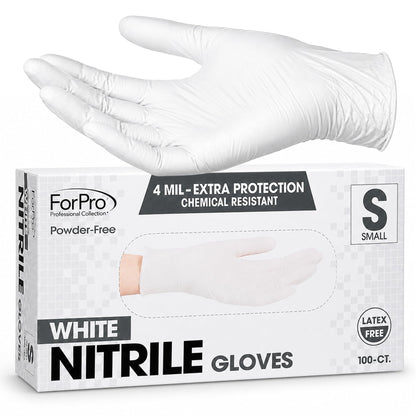ForPro Disposable Nitrile Gloves, Chemical Resistant, Powder-Free, Latex-Free, Non-Sterile, Food Safe, 4 Mil