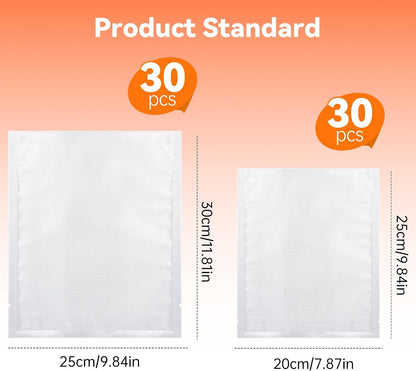 Upright Food Vacuum Sealer Bags Compatible with InstaSeal