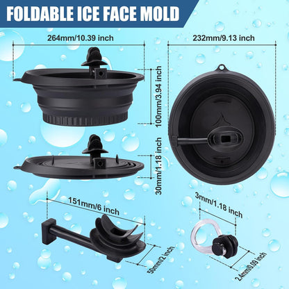 Face Ice Bath Bowl Built-in Ice Tray and Cover with Breathing Tube