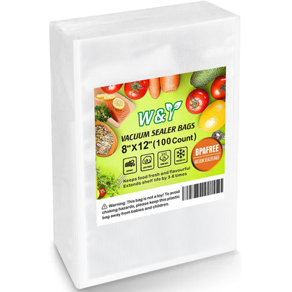W&Y Vacuum Sealer Bags 6x10 Inch Pint 100 Count -Pre-Separated