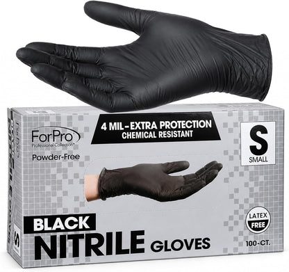 ForPro Disposable Nitrile Gloves, Chemical Resistant, Powder-Free, Latex-Free, Non-Sterile, Food Safe, 4 Mil