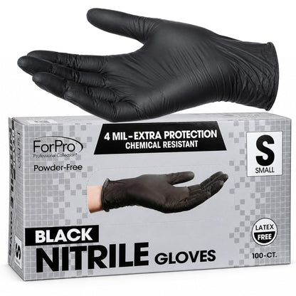 ForPro Disposable Nitrile Gloves, Chemical Resistant, Powder-Free, Latex-Free, Non-Sterile, Food Safe, 4 Mil