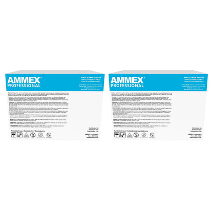 AMMEX Vinyl Gloves Disposable 4 mil Clear Plastic Exam Grade and Food Safe