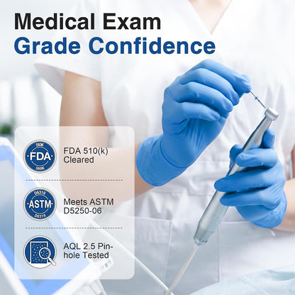 Schneider Medical Nitrile/Vinyl Blend Exam Disposable Gloves Latex Free