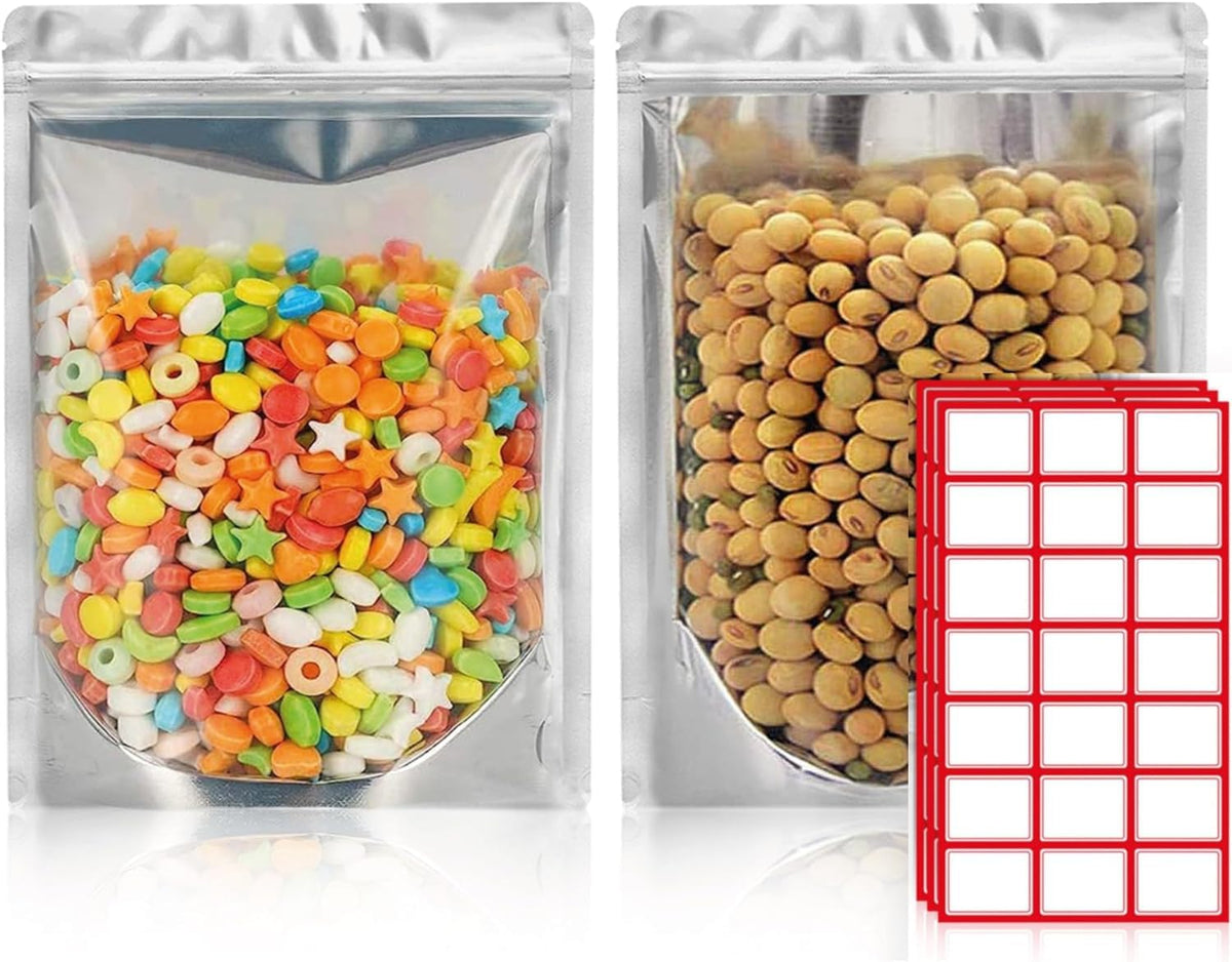 5x8 Mylar Bags for Food Storage - Pack Of 100-7.5mil Thickness