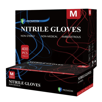 PROMEDIX P Nitrile Disposable Gloves,4mil-100 Count,Gloves Disposable Latex Free,Powder Free for Cooking,Household,Food safe