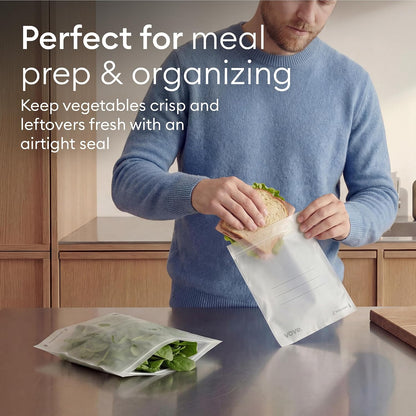 Vove Compostable Storage Zip Bags 140 Count Variety Pack, Plant-Based