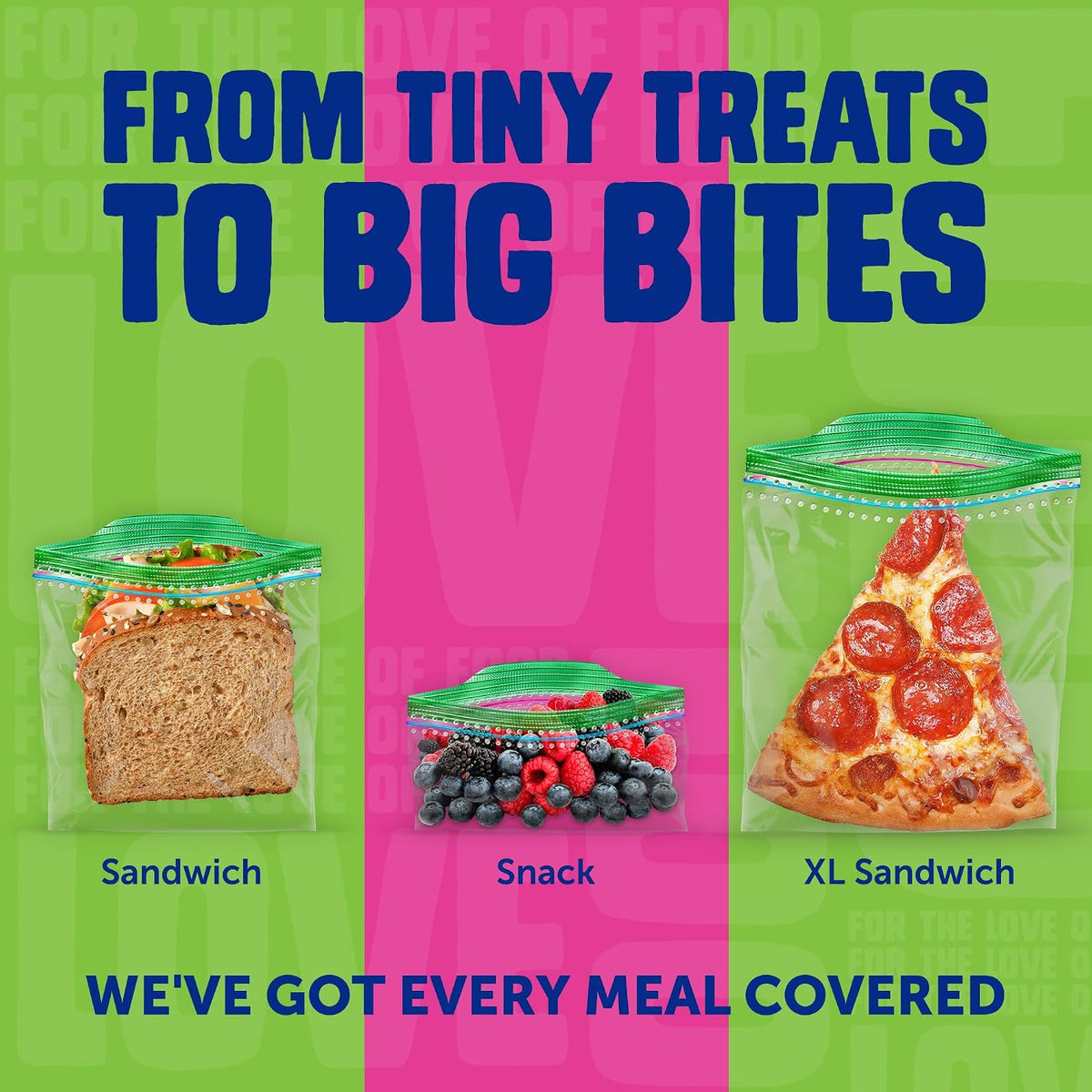 Ziploc Lunch Trio Food Storage Bags Variety Pack, 225 Total Bags