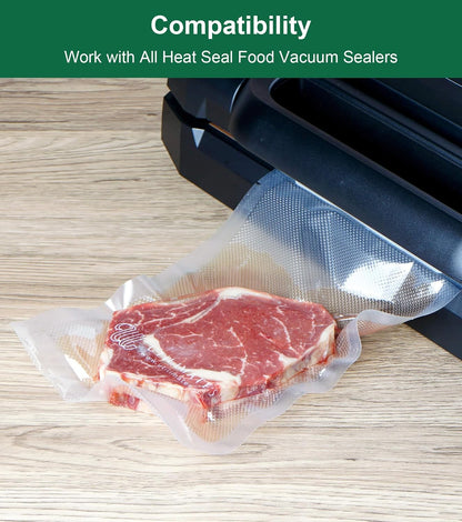 Pint Vacuum Sealer Bags for Food, 6x10 Inch with Label Area, 200