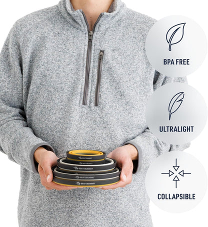 Sea to Summit Frontier Dinnerware Set, 2P (2 Med Bowls, 2 Lg Bowls, 2 Cups)