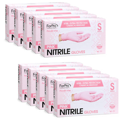 ForPro Disposable Nitrile Gloves, Chemical Resistant, Powder-Free, Latex-Free, Non-Sterile, Food Safe, 4 Mil
