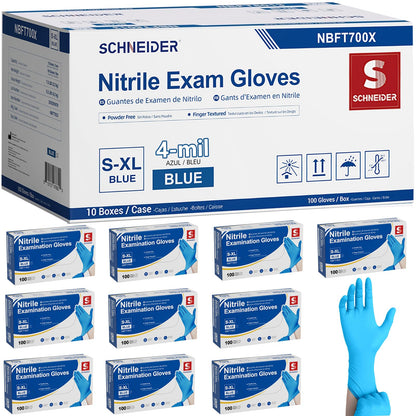 Schneider Nitrile Gloves, Gloves Disposable Latex Free, Powder Free
