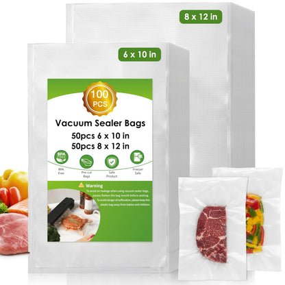 Vacuum Sealer Bags for Food Storage, 150pcs Precut Pint, Quart & Gallon