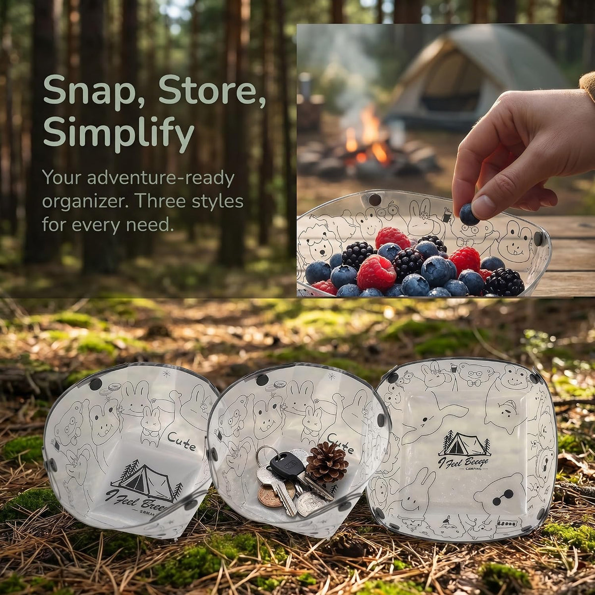 Foldable Bowl 10 Pack Collapsible Camping Bowls for Backpacking Travel