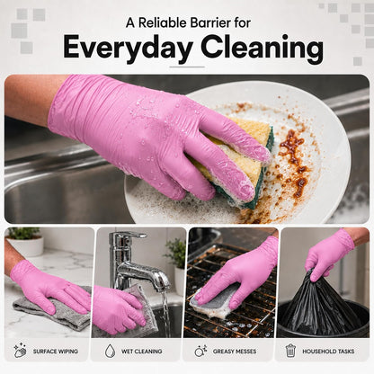 ForPro Disposable Nitrile Gloves, Chemical Resistant, Powder-Free, Latex-Free, Non-Sterile, Food Safe, 4 Mil