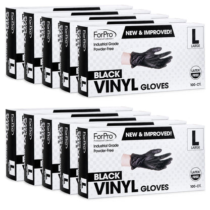 ForPro Disposable Vinyl Gloves, 3.9 Mil, Powder & Latex-Free, Food Safe