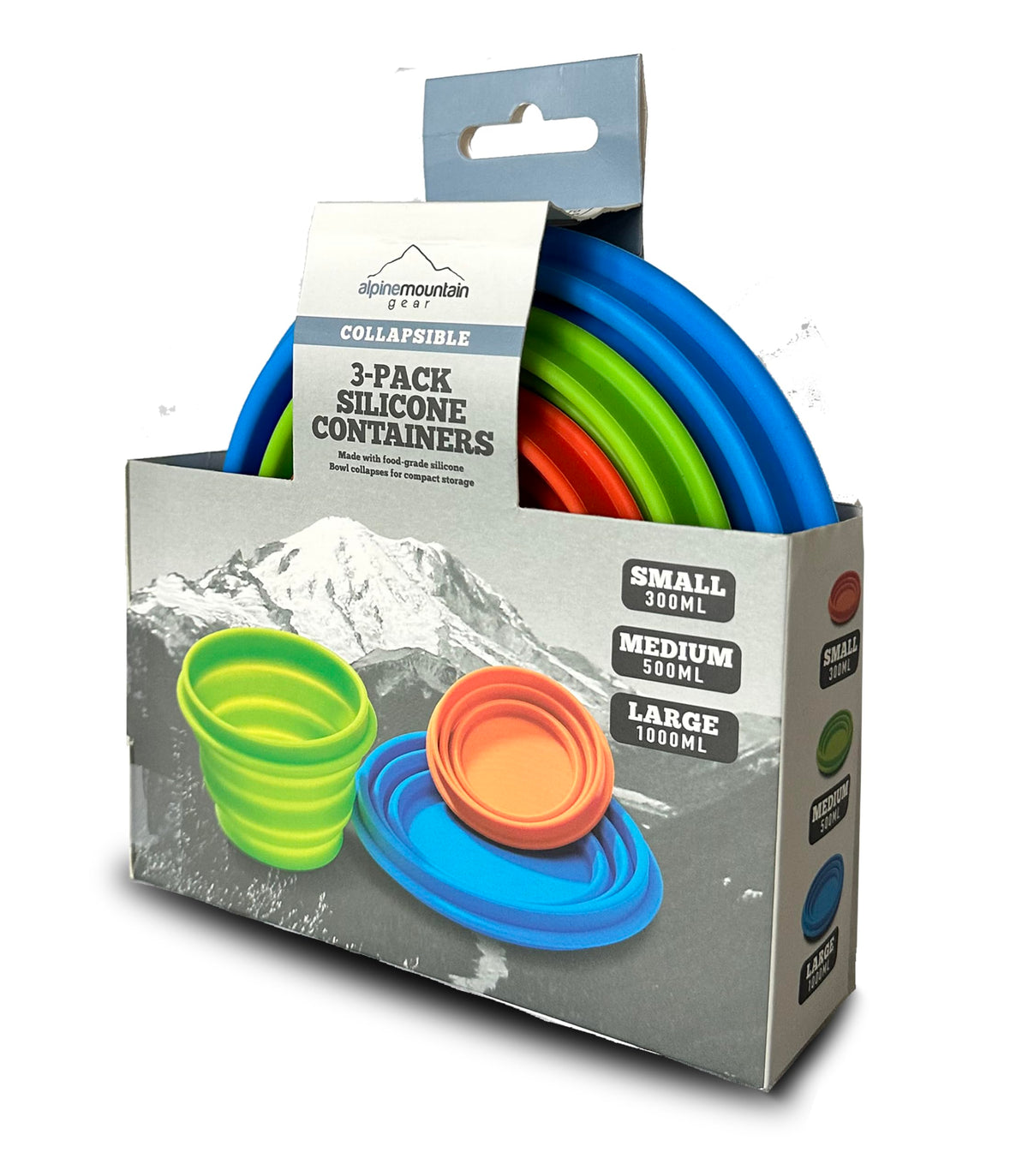 Collapsible Silicone Bowl (Large (Blue))
