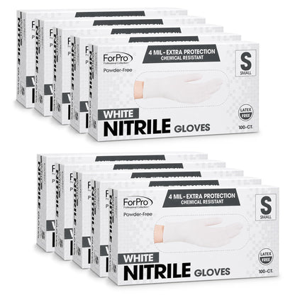 ForPro Disposable Nitrile Gloves, Chemical Resistant, Powder-Free, Latex-Free, Non-Sterile, Food Safe, 4 Mil