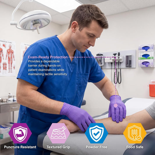 MedPride Powder-Free Nitrile Exam Gloves, X-Large (Pack of 100)