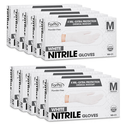 ForPro Disposable Nitrile Gloves, Chemical Resistant, Powder-Free, Latex-Free, Non-Sterile, Food Safe, 4 Mil