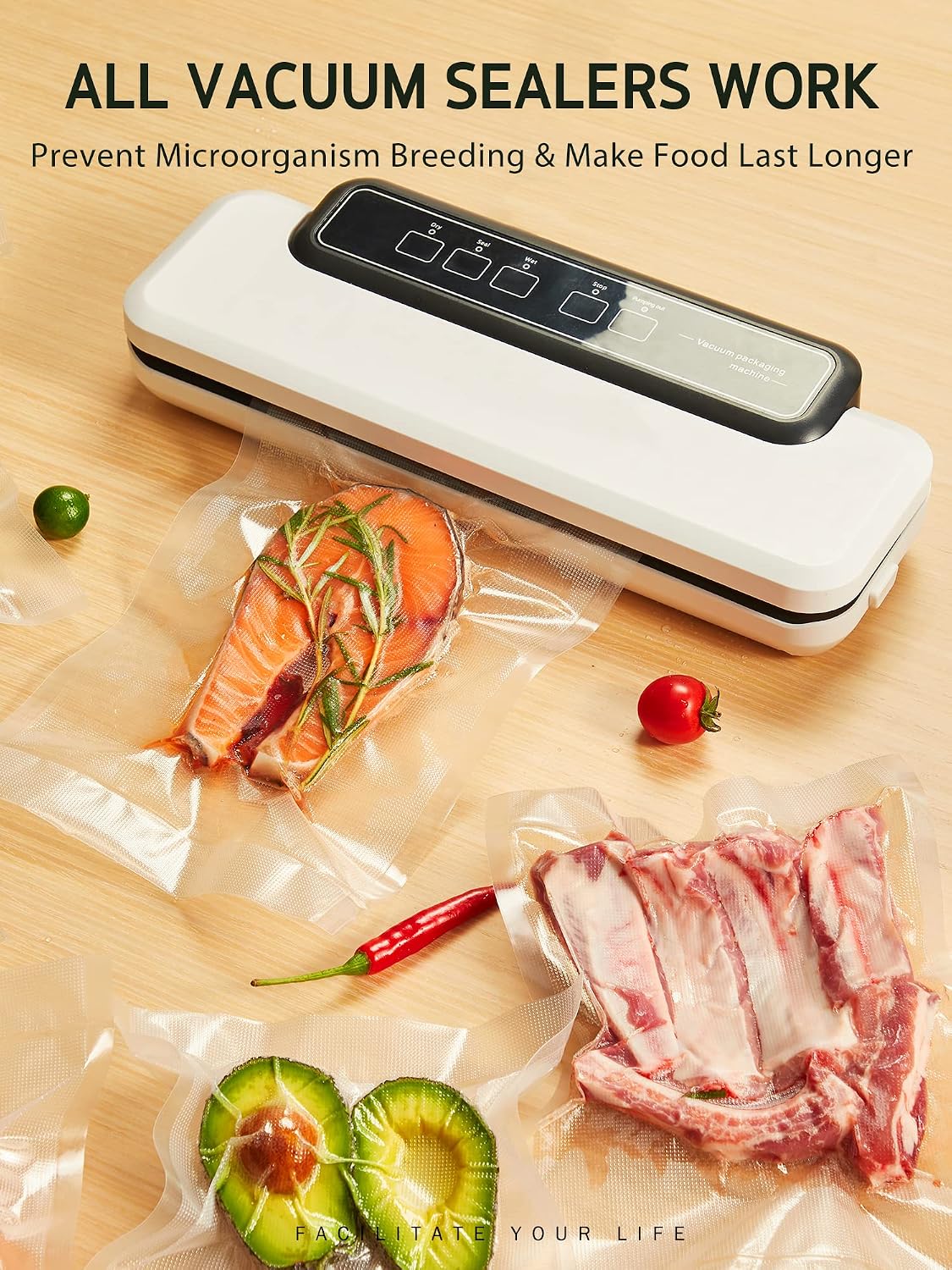 Syntus 11" x 150' Vacuum Sealer Bags Rolls Keeper with Cutter Dispenser