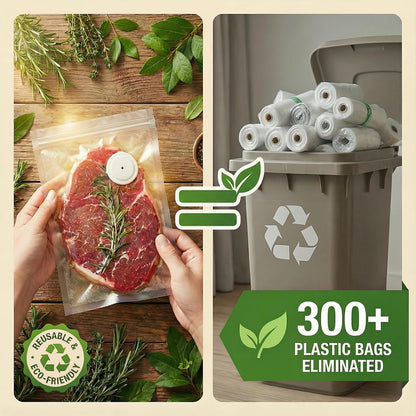 ZKIRON Wide Large Reusable Vacuum Sealer Bags for Food, 20 Pack, 12"x14"