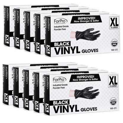 ForPro Disposable Vinyl Gloves, 3.9 Mil, Powder & Latex-Free, Food Safe