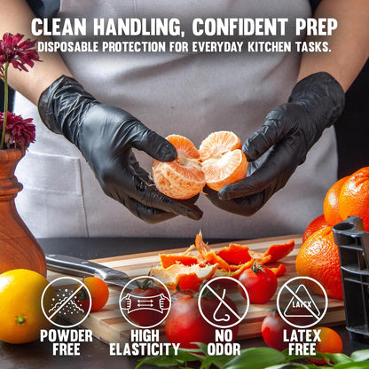 L3 Level 3 Nitrile Gloves - Professional Heavy Duty Disposable Gloves - Latex Free - Fits Snug - Box of 100