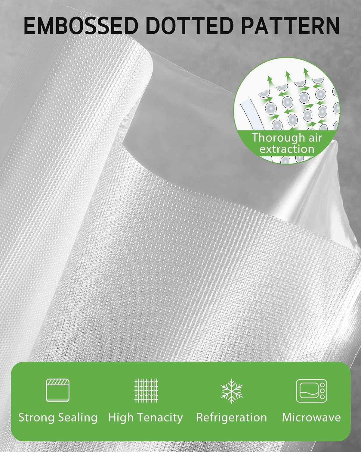 Syntus 11" x 150' Vacuum Sealer Bags for Food Seal Rolls with Cutter