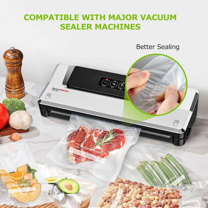 Bonsenkitchen Precut Vacuum Sealer Bags, 100 Gallon 11" x 16" Food Sealer
