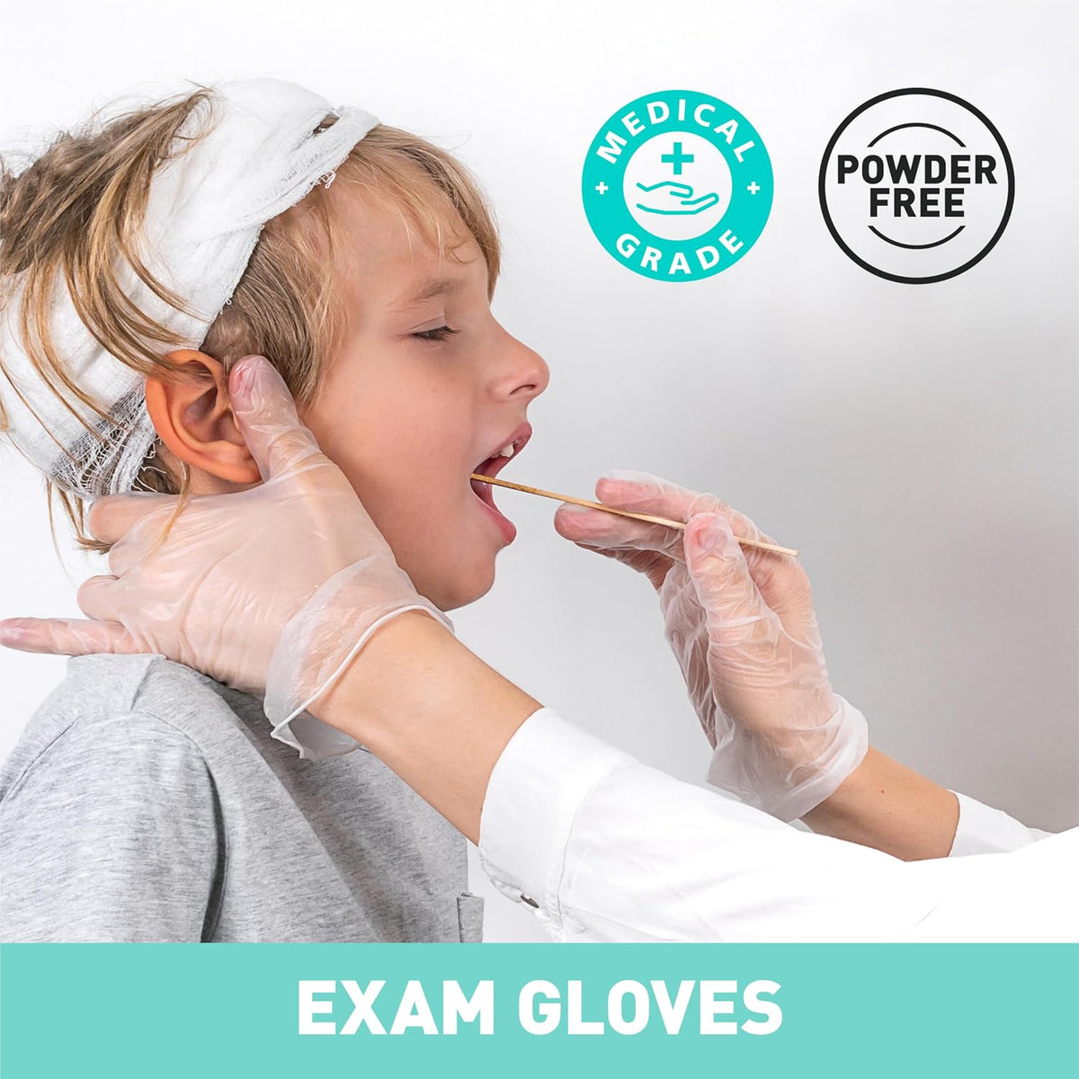 OKIAAS Clear Vinyl Disposable Gloves, Latex-Free, Powder-Free