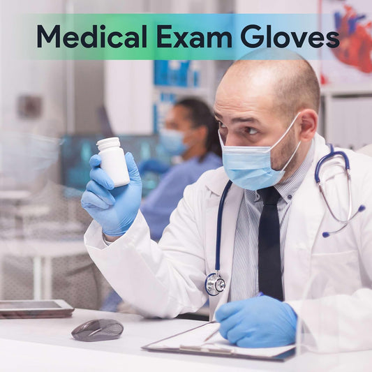 FifthPulse Blue Disposable Nitrile Exam Gloves Large 1000 Count - Medical Grade, 3 Mil, Textured Tips, Food Safe, Latex Free, Powder Free for Cleaning, Cooking, Medical Use - Case of 10 Boxes of 100