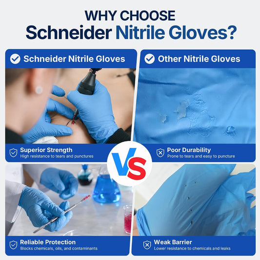 Schneider Medical Exam Glove, Gloves Disposable Latex Free, Powder Free