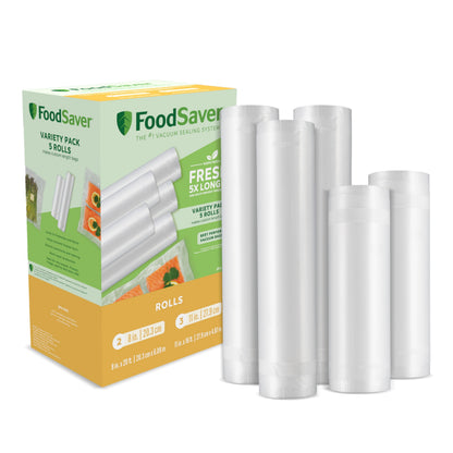 FoodSaver Custom Fit Airtight Food Storage and Sous Vide Vacuum Sealer Bags, 8 x 20' (Pack of 3), Perfect for Meal Prep and Sous Vide Cooking