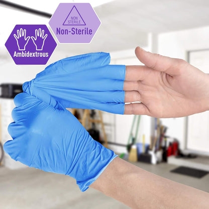 MED PRIDE Nitrile/Vinyl Blend Exam Gloves,Powder-Free,Blue,X-Large,100-Ct