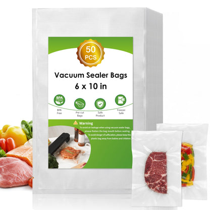 Vacuum Sealer Bags for Food Storage, 150pcs Precut Pint, Quart & Gallon