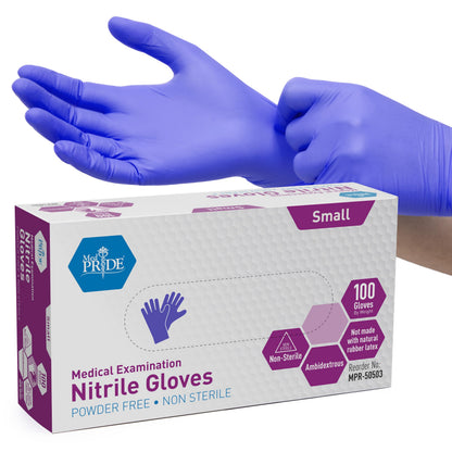 MedPride Powder-Free Nitrile Exam Gloves, X-Large (Pack of 100)