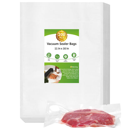 Vacuum Sealer Bags for Food Storage, 8" x 12" Vacuum Seal Bags, 200 Count