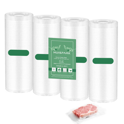 Vacuum Sealer Bags,Heavy Duty Pre-Cut Design Commercial Grade 4x6 Inch Food Sealable Bag for Heat Seal Food Storage, Seal Bag Boilsafe to 280°F Freezable, Resizable,Reuseable (100Pcs)