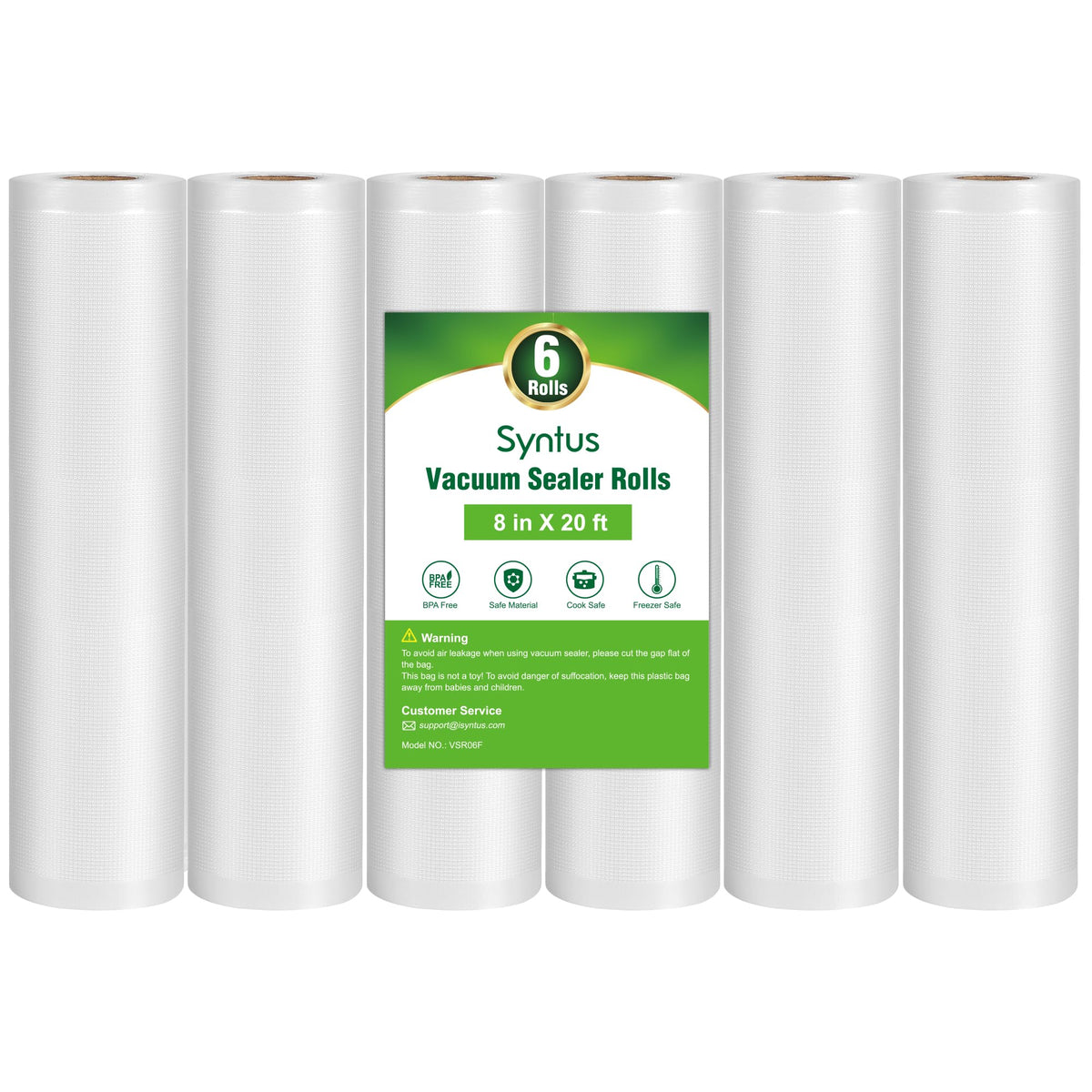 Syntus 2 Rolls 8" x 50' Vacuum Sealer Bags, BPA Free for Food Storage