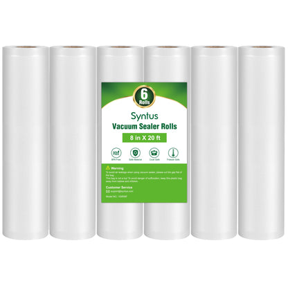 Syntus 2 Rolls 8" x 50' Vacuum Sealer Bags, BPA Free for Food Storage