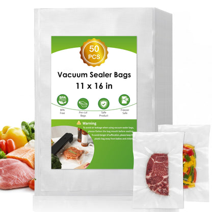 Vacuum Sealer Bags for Food Storage, 150pcs Precut Pint, Quart & Gallon