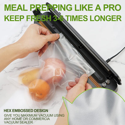 W&Y Vacuum Sealer Bags 6x10 Inch Pint 100 Count -Pre-Separated