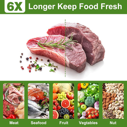 Vacuum Sealer Bags for Food Storage, 6 Rolls 11" x 20', Cut-to-Size Bags