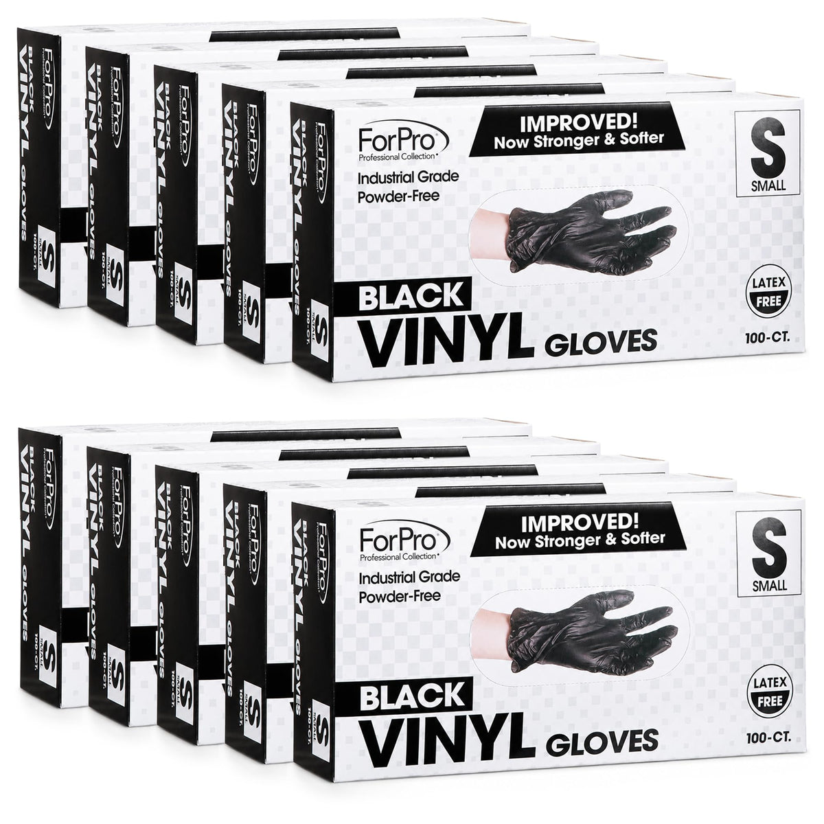 ForPro Disposable Vinyl Gloves, 3.9 Mil, Powder & Latex-Free, Food Safe