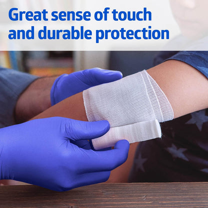 Medline FitGuard Touch Nitrile Exam Gloves, 300 Count, Large, Powder Free, Disposable, Not Made with Natural Rubber Latex, Excellent Sense of Touch for Medical Tasks, Durable for Household Chores