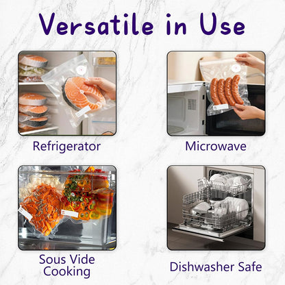 30-Pack XL Large Vacuum Sealer Bags & 2 Bonus Sealing Clips, Compatible with Chef Preserve – BPA-Free (12 x 20 in) Reusable Food Storage Bags for Freezer, Microwave, Sous Vide – Leak-Proof