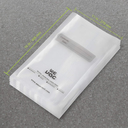 Wevac Vacuum Sealer Bags 11x16" 100 Gallon for Food Saver Vacuum Machine