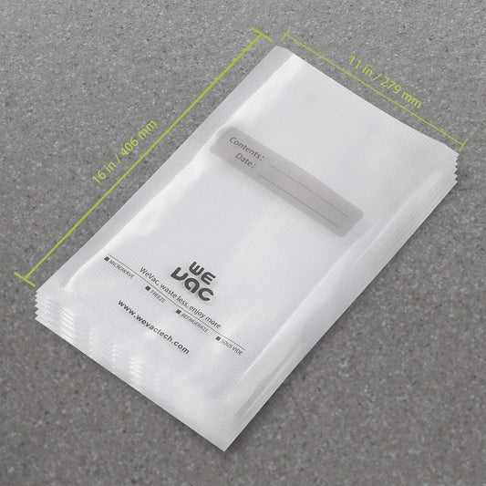 Wevac Vacuum Sealer Bags 11x16" 100 Gallon for Food Saver Vacuum Machine